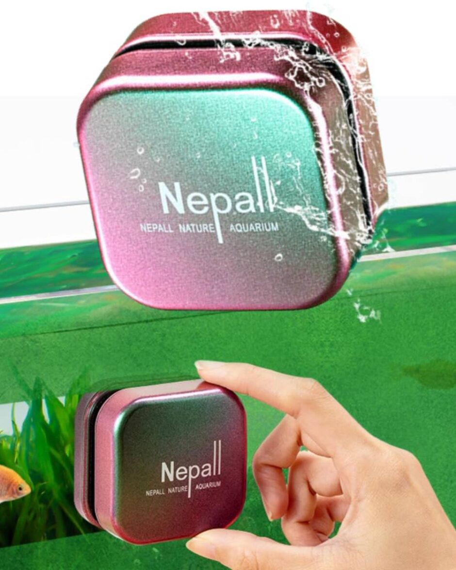 Nepall Premium Gradient Scratch Proof Aquarium Magnetic Cleaner - Floating Type Algea Scrapper