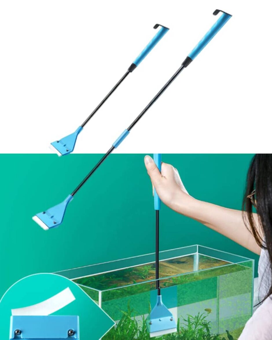 Nepall 2 in 1 Silicon Tip Extendable Long Algae Scrapper