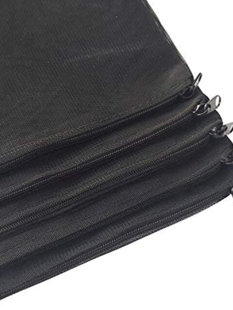 Scape Brothers Aquarium Filter Media Net Bag with Plastic Zip 500g - Pack of 5 (Black)