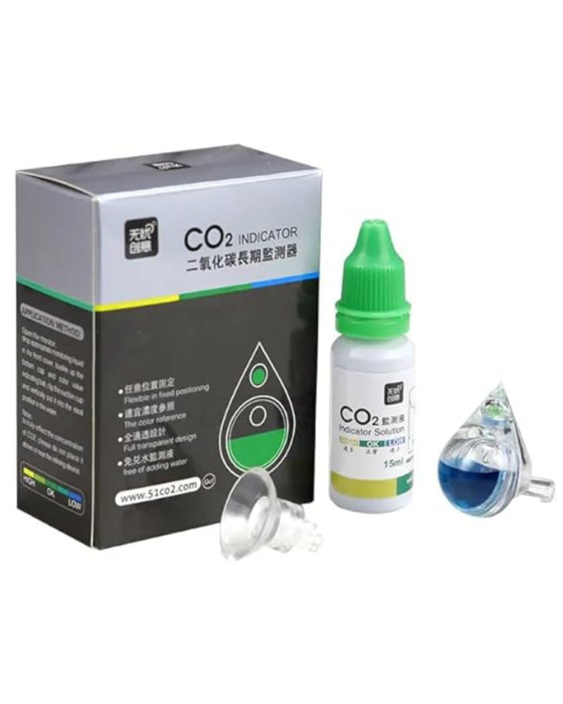 Planted Aquarium Water Drop Model Acrylic Co2 Drop Checker | Co2 Indicator with Solution 15ML